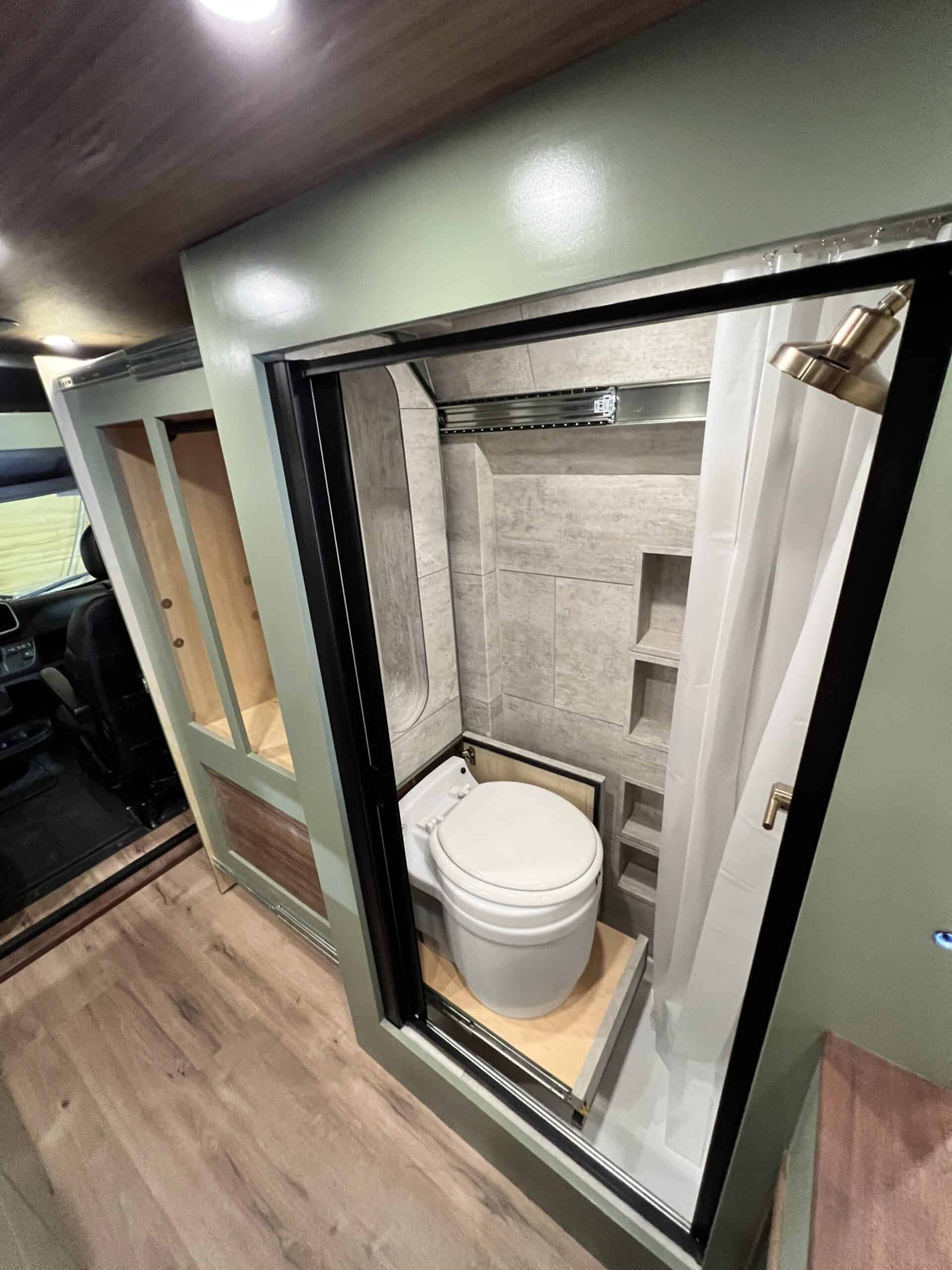 DIY RV Shower Transformed to a Closet 