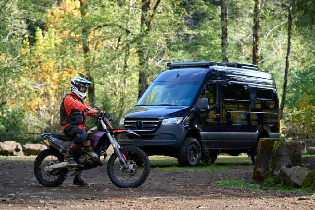 Outside Van KODA 2022 Mercedes Sprinter 4×4 - Vanlife Trader